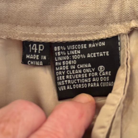 Kasper Tan Pantsuit 14P NWOT - Picture 5 of 11